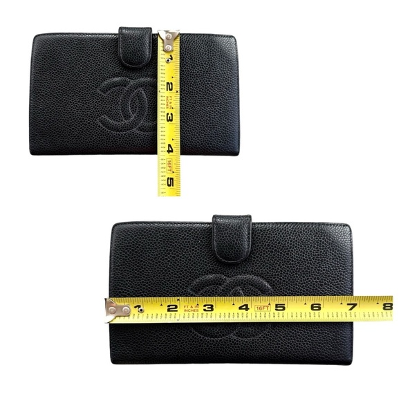 Authentic CHANEL Black Caviar Leather Timeless Long Kisslock Wallet - Picture 13 of 13